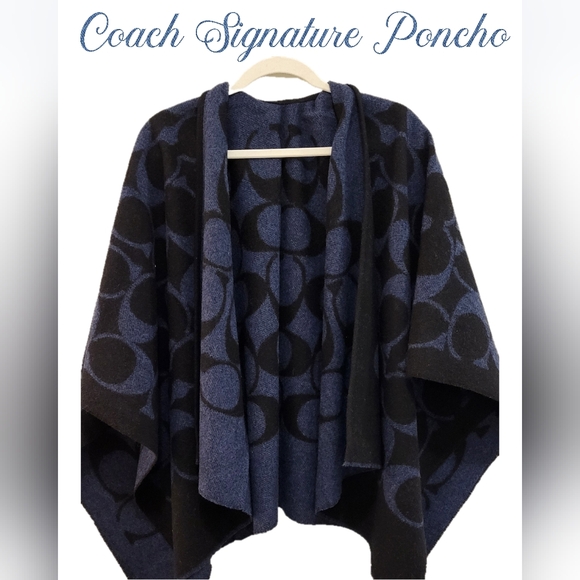 NWT Coach Signature Poncho - Picture 1 of 5